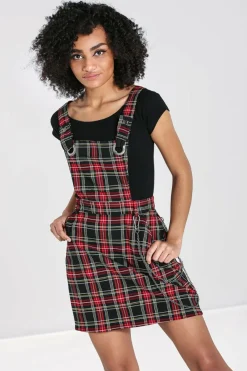 Cheap Clash Pinafore Dress Women Mini Dresses