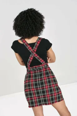 Cheap Clash Pinafore Dress Women Mini Dresses