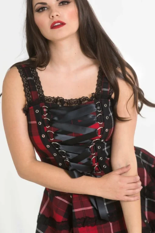 Discount Harley Tartan Dress Women Mini Dresses