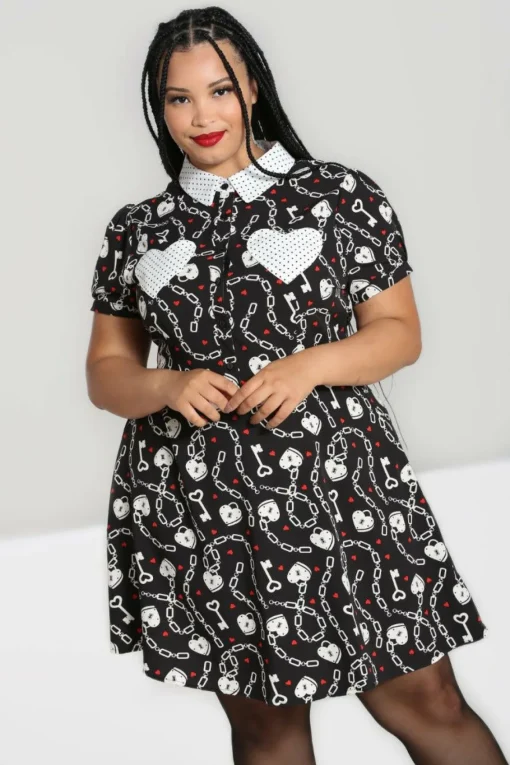 Hot Heart Lock Mini Dress Women Mini Dresses