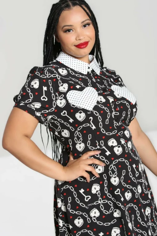 Hot Heart Lock Mini Dress Women Mini Dresses