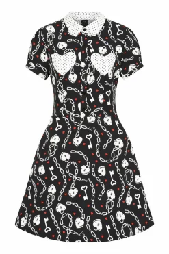 Hot Heart Lock Mini Dress Women Mini Dresses