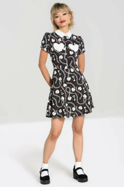 Hot Heart Lock Mini Dress Women Mini Dresses