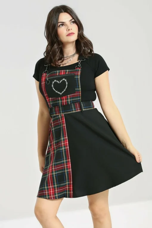 New Heather Pinafore Dress Women Mini Dresses