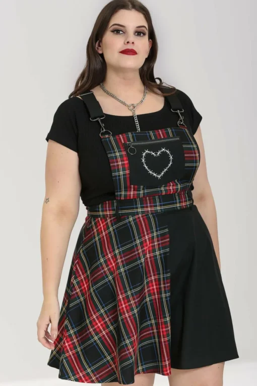 New Heather Pinafore Dress Women Mini Dresses