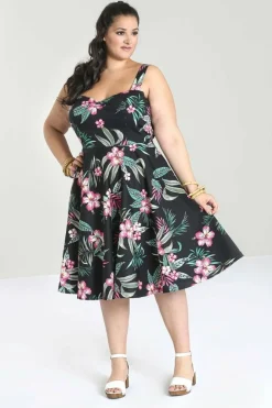 Clearance Kalani 50'S Dress Women Midi Dresses