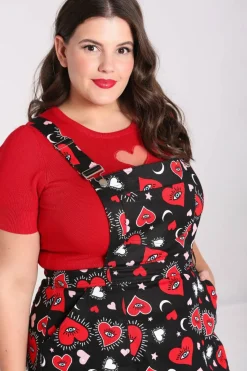Sale Kate Heart Pinafore Dress Women Mini Dresses