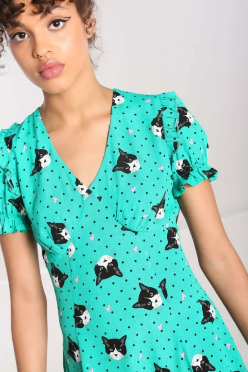Best Sale Love Cats Midi Dress Women Midi Dresses