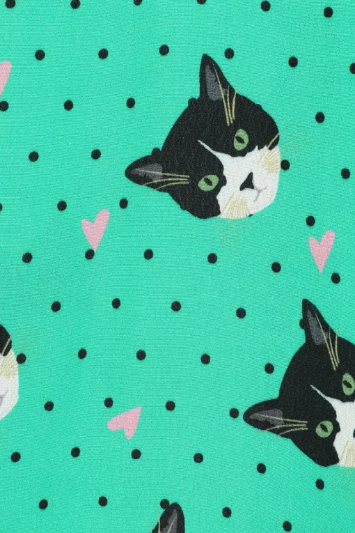 Best Sale Love Cats Midi Dress Women Midi Dresses