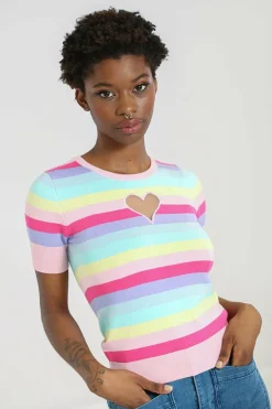 Sale Love Heart Top Women Knitted Tops