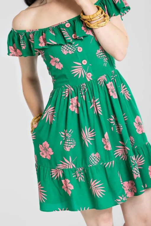 Flash Sale Pineapple Mini Dress Women Mini Dresses