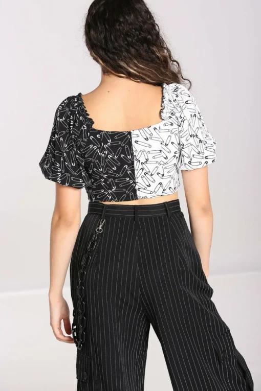 Shop Safety Pin Crop Top Women Crop Tops