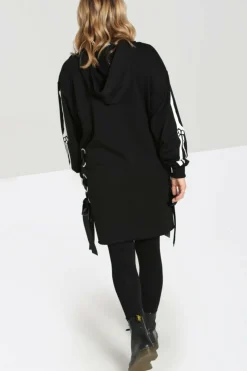Flash Sale Skeleton Hoodie Dress Women Loungewear