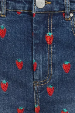 New Strawberry Denim Jeans Women Blouses