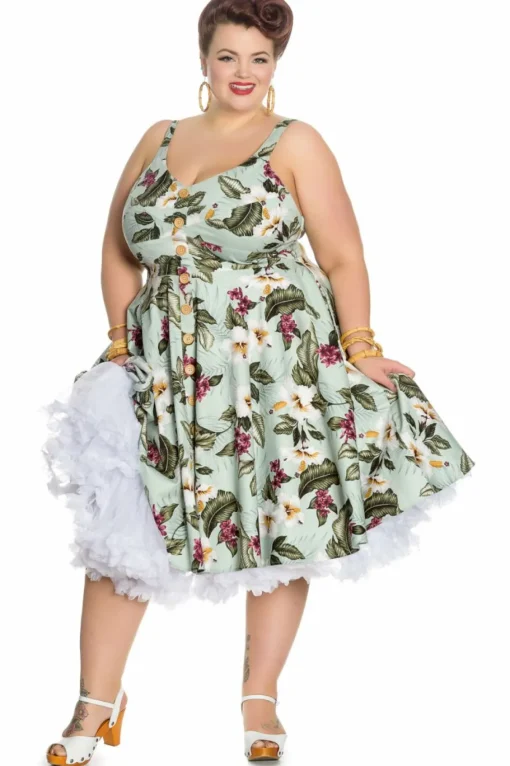 Outlet Tahiti 50'S Dress Women Midi Dresses