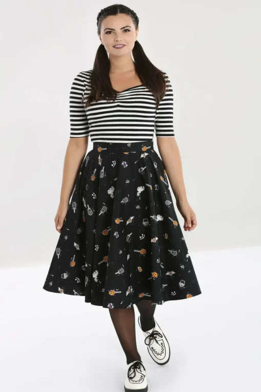 New Trick Or Treat 50'S Skirt Women Midi Skirts