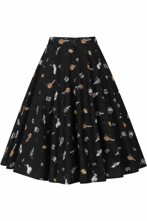 New Trick Or Treat 50'S Skirt Women Midi Skirts